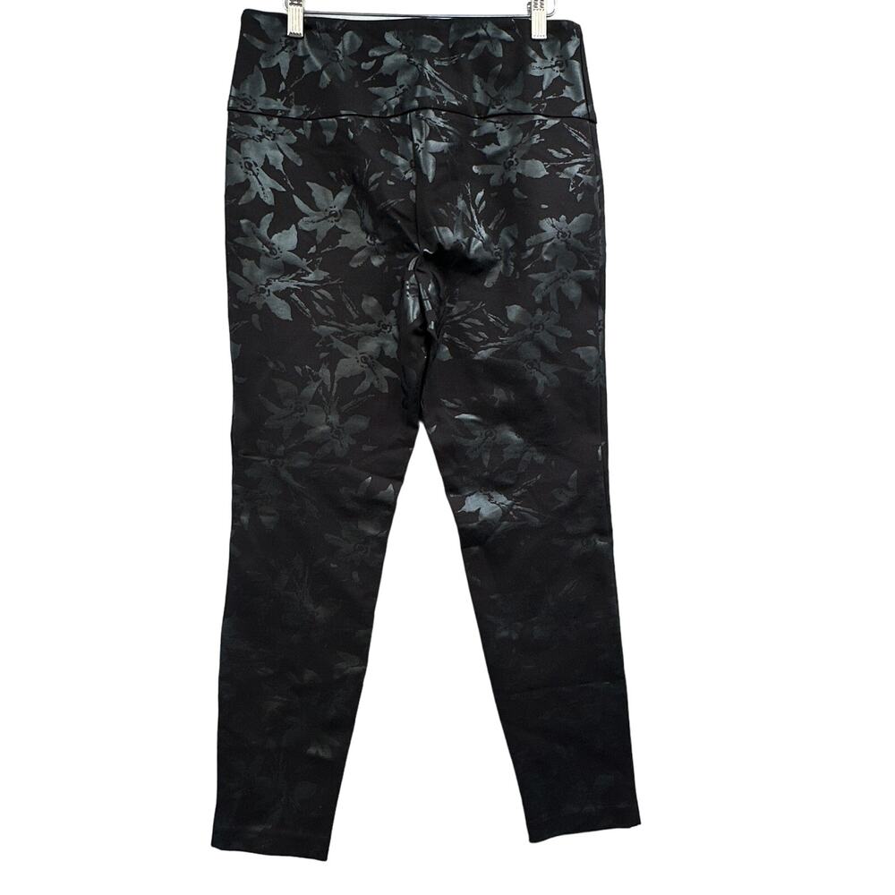 Soft Surroundings Leggings M Twilight Floral Witchy Whimsigoth Athleisure Black